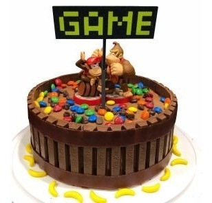 Topo De Bolo Festa Aniversário Tema Vídeo Game Jogos